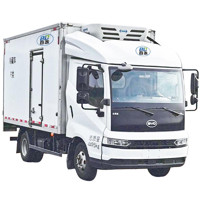 新能源冷藏车：比亚迪T5 财富版 4.5T 3.94米单排插电式增程混合动力冷藏车